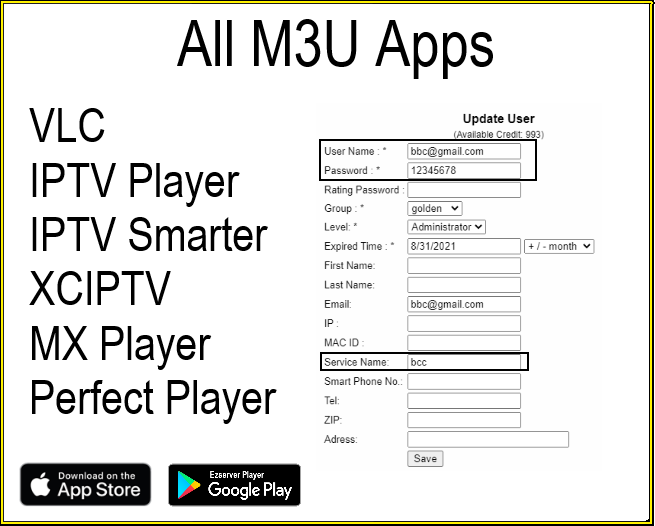 m3u url xxx